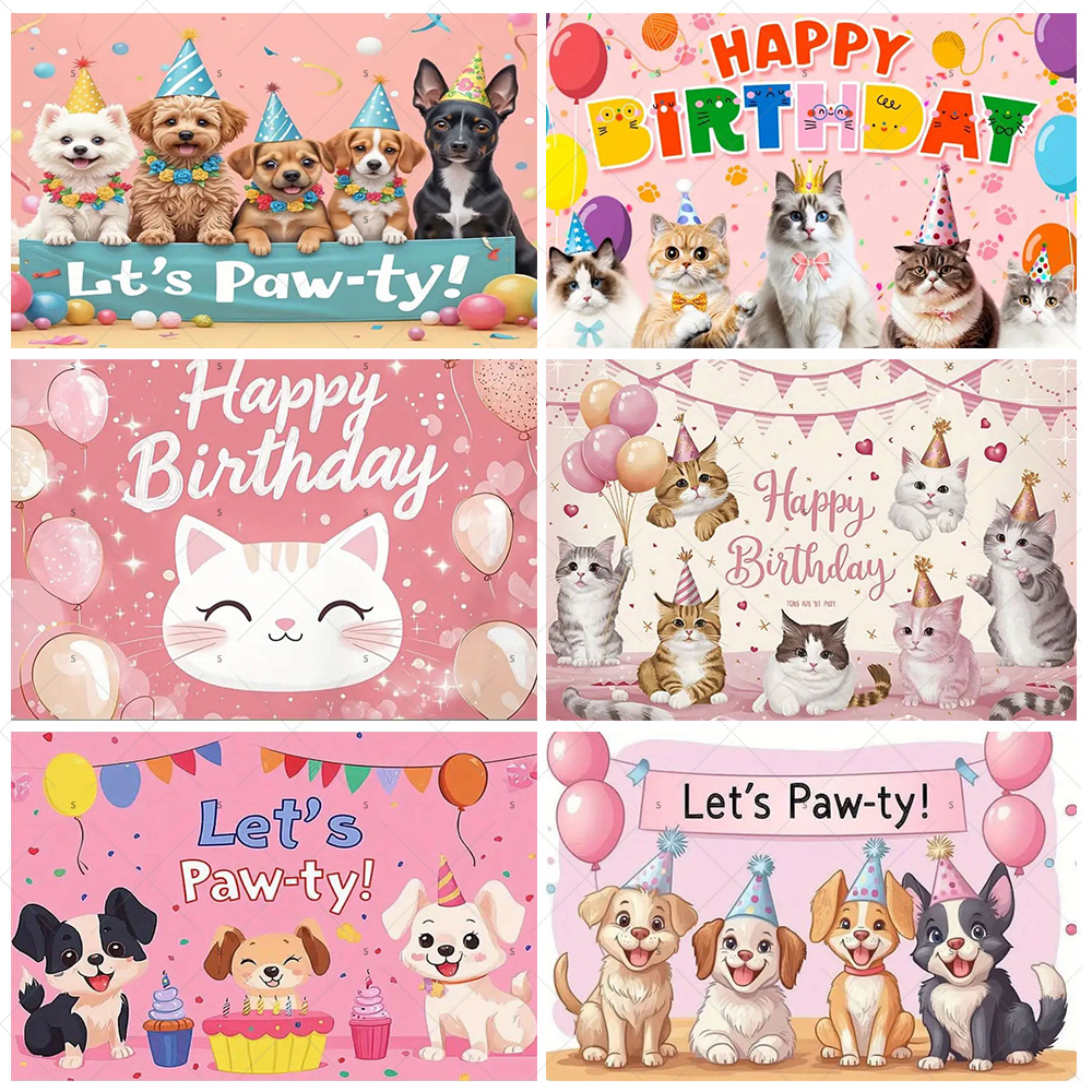 Pet Supplies Outlet - Kartun Kucing Anjing Tema Ulang Tahun