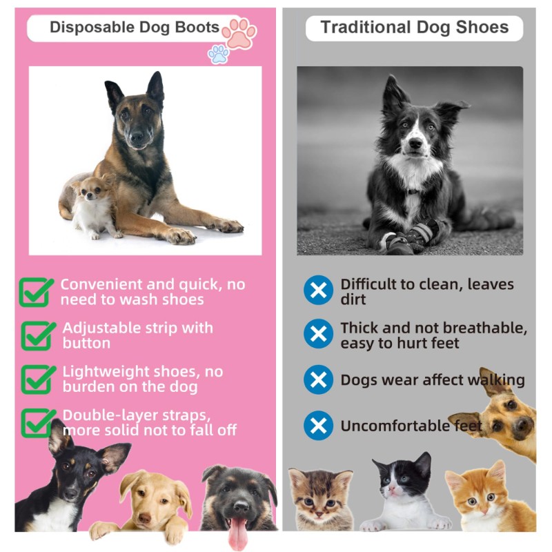 【NATAL 】Penutup Sepatu Sekali  - Dog Booties Paw Protector ulasan dan harga