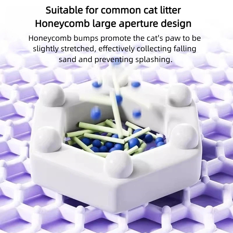 Alas Kucing Ungu Dua Lapis Ant - Cat Litter Mat ulasan dan harga