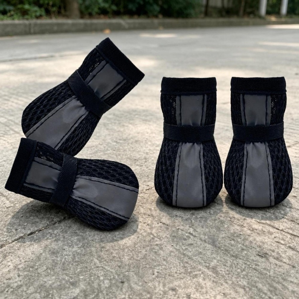 4PCS/SET Sepatu Anjing Anti-Se - Dog Booties Paw Protector ulasan dan harga