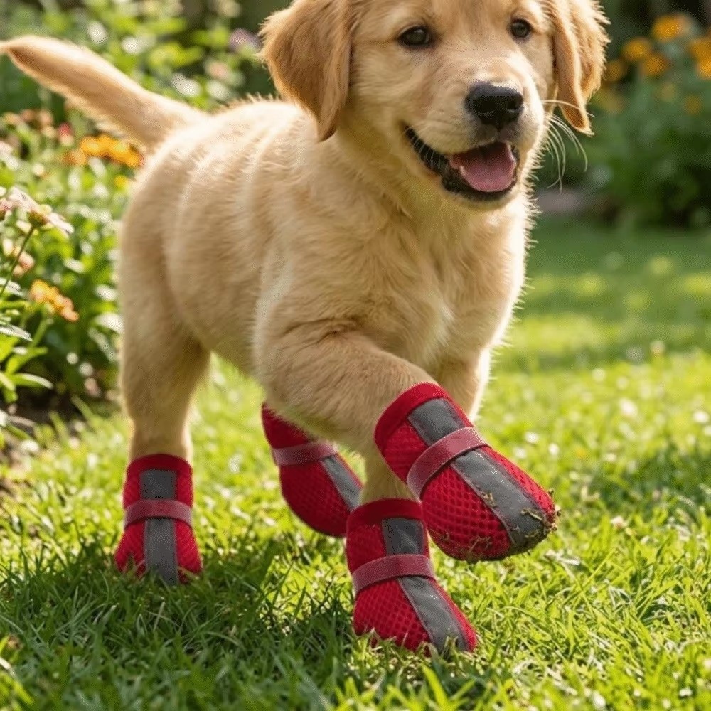 4PCS/SET Sepatu Anjing Anti-Se - Dog Booties Paw Protector ulasan dan harga