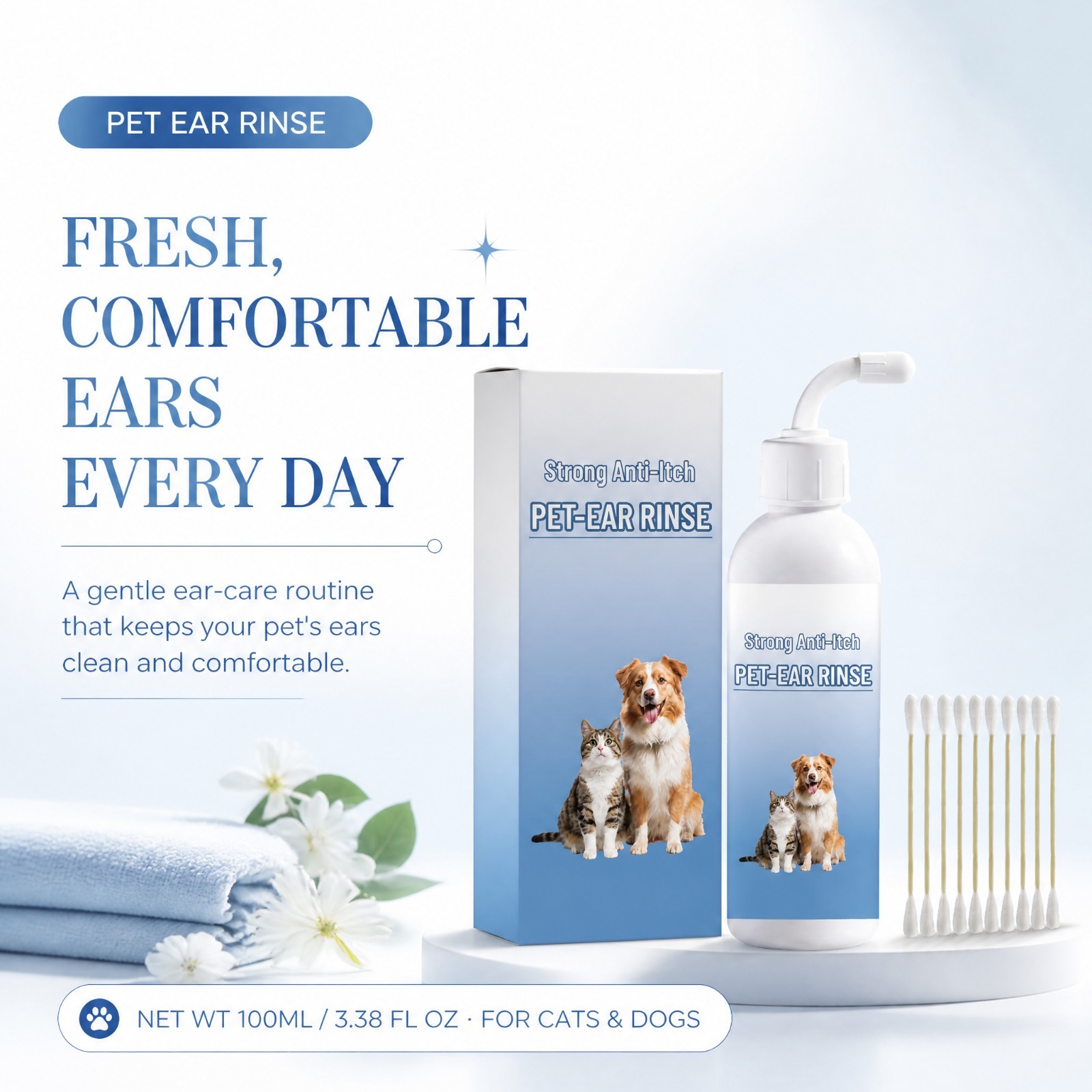 Cairan Pembersih Telinga Hewan - Pet Ear Cleaner ulasan dan harga