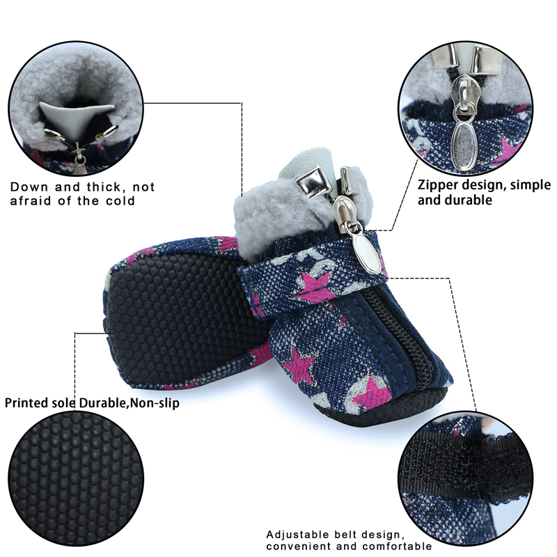 Benevaw Sepatu Anjing Hangat S - Dog Booties Paw Protector ulasan dan harga
